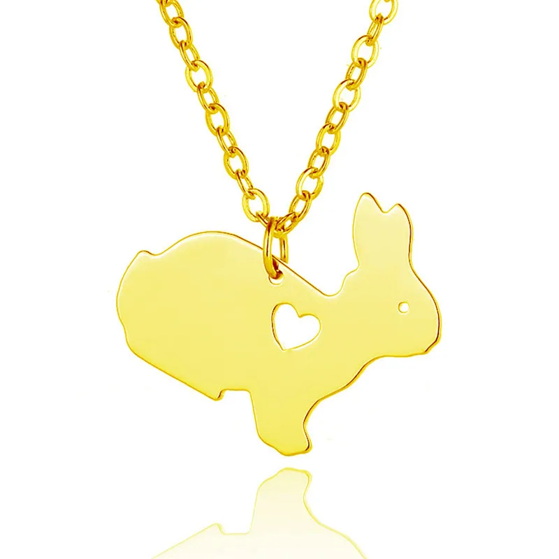 

New Running Cat Charm Necklace Gold Color Silver Color Stainless Steel Cat Pendant Necklace Women Sitting Cat Jewellery