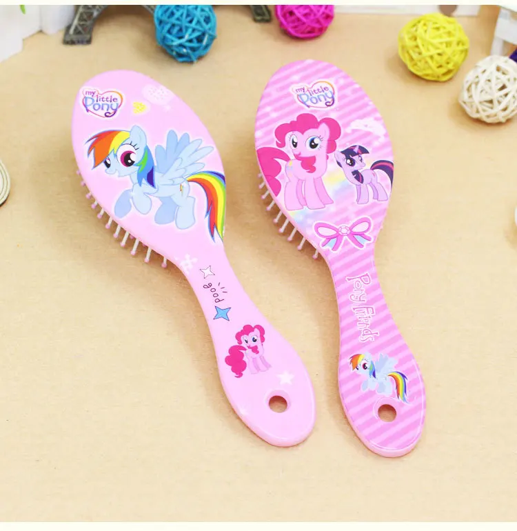 Pink 1pcs 1 шт., красивые Мультяшные Эльза и Анна, Детские воздушные подушки, игрушечные расчески вьющиеся щетки для волос, нежные антистатические щетки, распутывающиеся щетинки - Цвет: Pink 1pcs