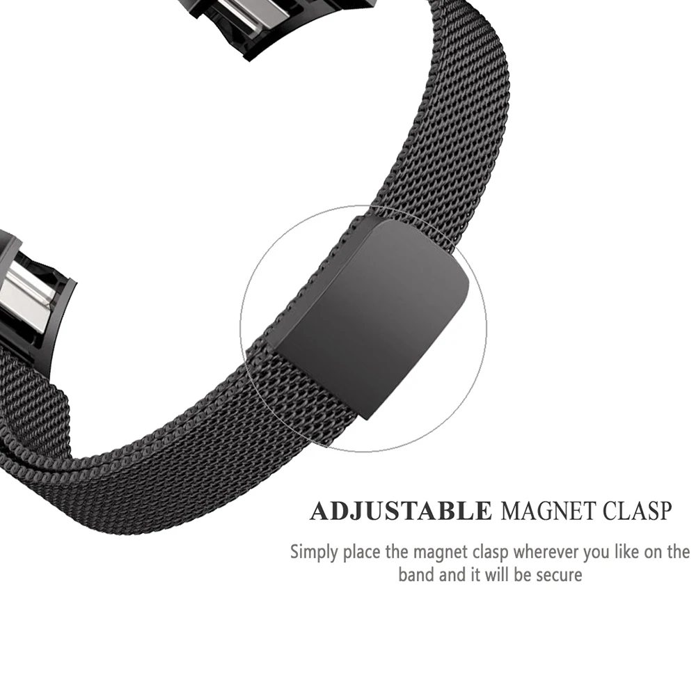 Магнитный металлический ремешок Milanese Loop для Fitbit charge 2 аксессуары браслета