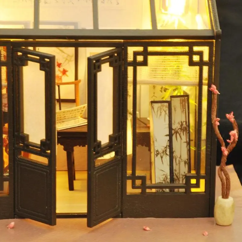 Творческий 3D DIY Миниатюрный Кукольный дом деревянный ручной работы головоломки детские игрушки деревянные куклы для кукольного домика аксессуар Детские деревянные игрушки подарки