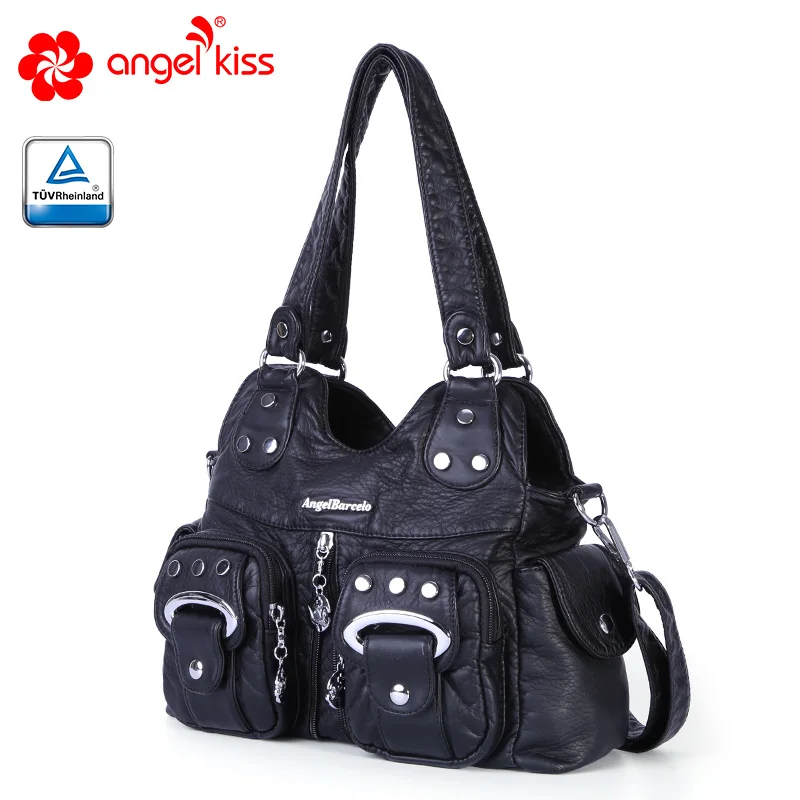 Ангел барсело Мода случайные женские сумочки Твердые простой сотовый Карманный