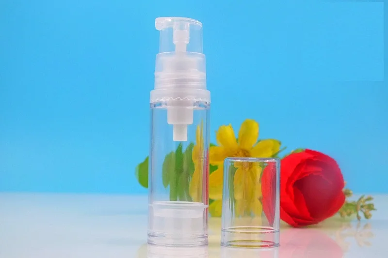 

50pcs/lot 5/10/12/15ml Clear Pump Lotion Bottles Cream Refillable Container