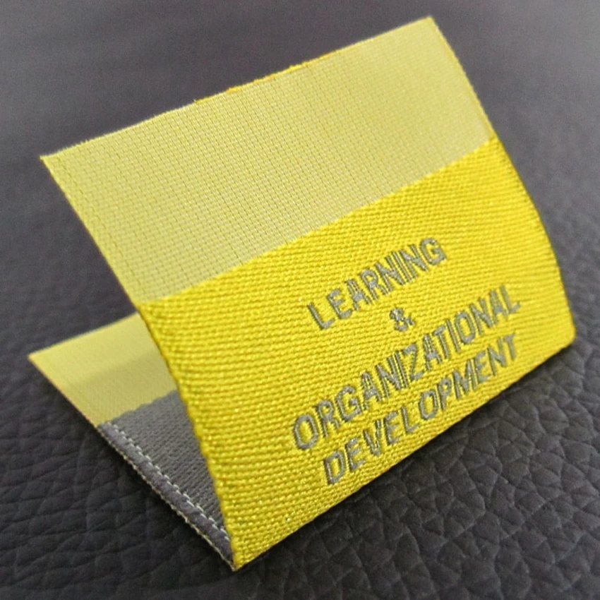 Индивидуальная этикетка для одежды с логотипом тканая ровная кромка Дамаск