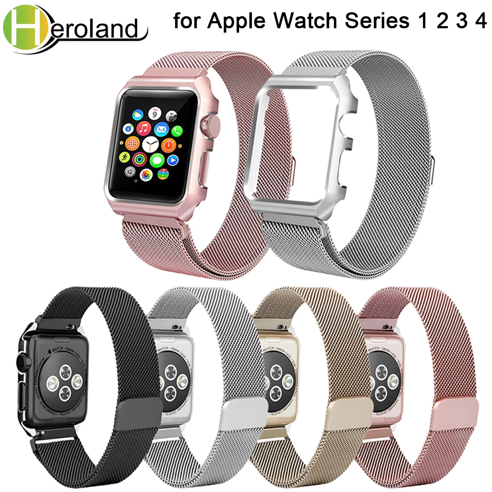 Ремешок из нержавеющей стали для часов Apple Watch 1/2/3 42 мм 38 + чехол|Ремешки часов| |