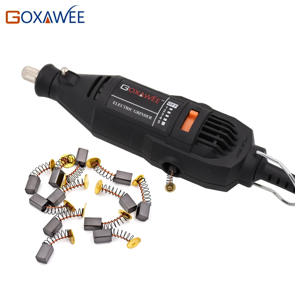 GOXAWEE 10 шт. Dremel аксессуары карбоновые щетки для Мини дрель электрические