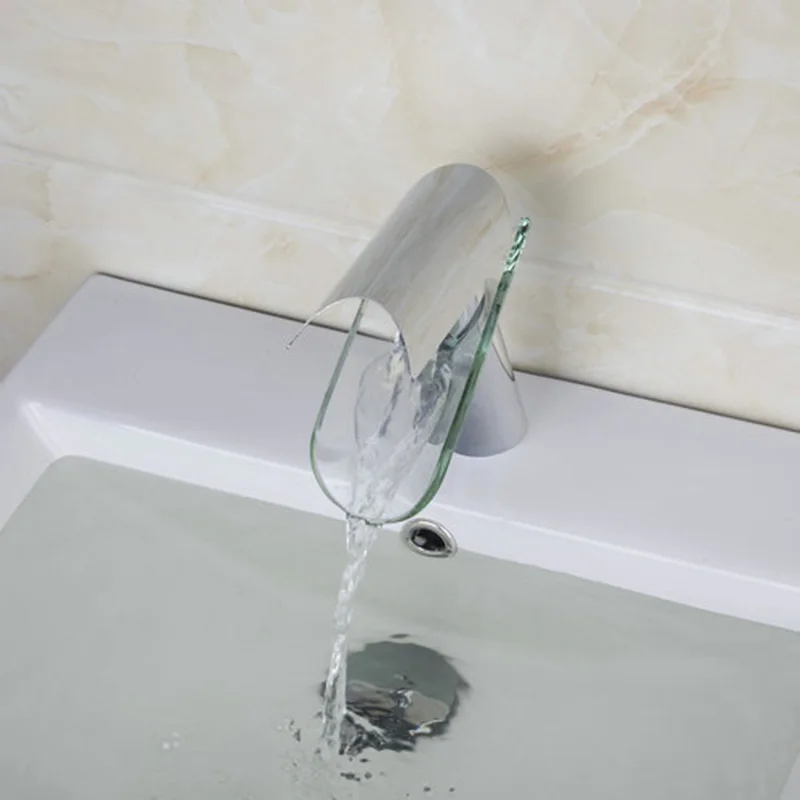 Стеклянный водопад Torayvino носик Императорская корона настенный смеситель для