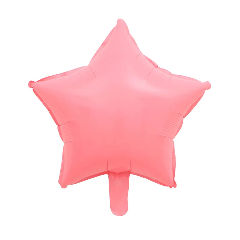 pink star 10 шт., круглые воздушные шары с сердечками и звездами для девочек на день рождения, вечерние, 18 дюймов, фольгированные шары, макарон, цветные, модные, globos, свадебные подарки, для малышей - Цвет: pink star