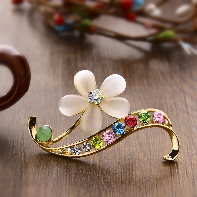 Бесплатные Крылья elegent опалы цветок музыка примечание гирлянды кристально брошь