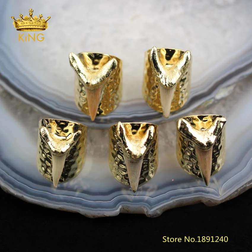 Кольца с зубцами акулы 5 шт. ювелирные украшения гальваническим покрытием в виде