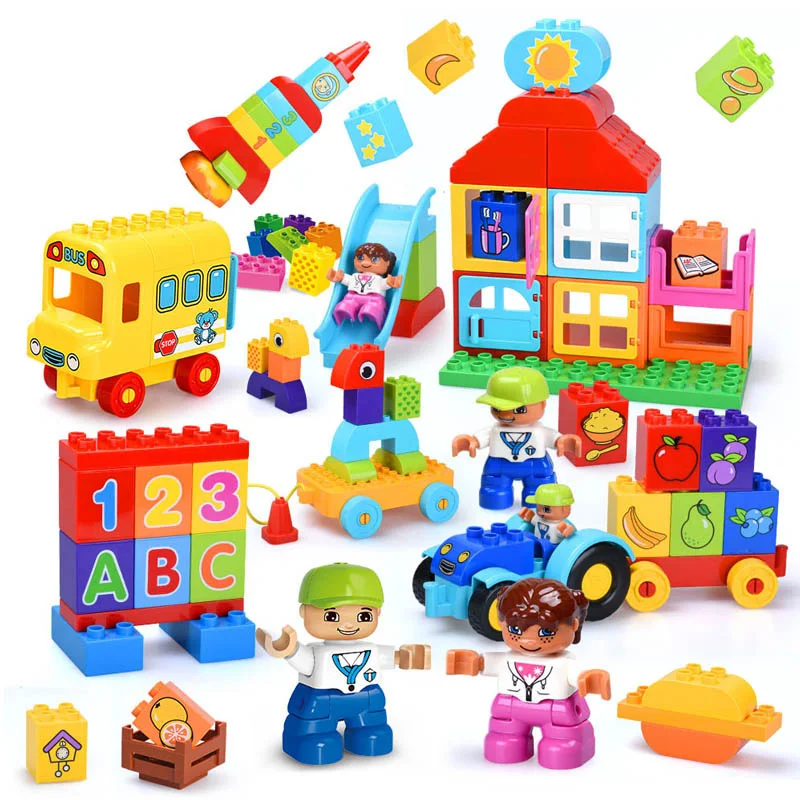 Большой Размеры строительные блоки для овощей и фруктов грузовики игрушечные