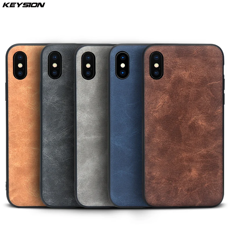 Чехол для телефона KEYSION Apple iPhone X роскошный Винтажный чехол из искусственной кожи