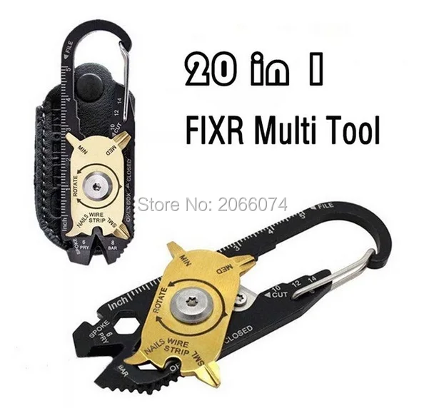 Fixr 20-в-1 карманные многофункциональные инструменты без кожаный чехол Брелок EDC