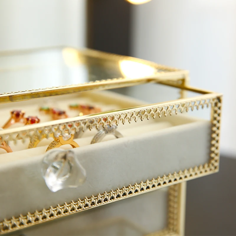 AF 1 комплект коробка для макияжа с кольцом/сережками лоток диплей выставочная