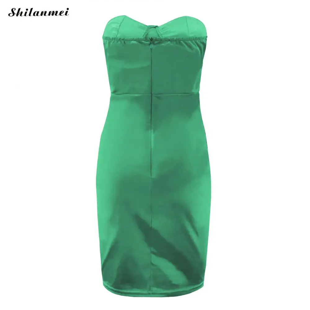 Летние платья, женское Бандажное платье, Vestidos, сексуальное, черное, однотонное, без рукавов, без бретелек, бодикон, платье знаменитостей, вечерние, Клубные платья