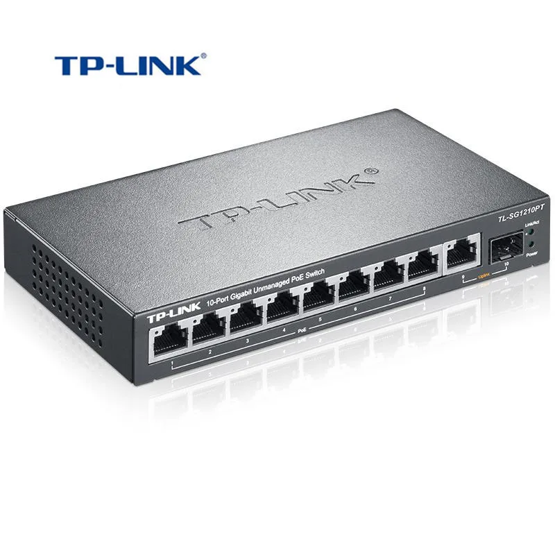 TP Link 8 портовый гигабитный коммутатор Ethernet с питанием по 1 порт независимый SFP