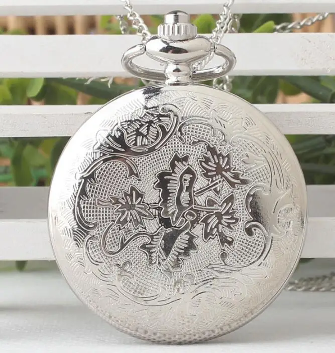 

Steampunk Pocket Watch Anime Style Black Butler Silver pocket watch