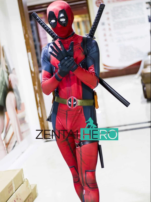 3D печать спандекс Deadpool костюм на заказ Хэллоуин супергерой боди из фильма Дэдпул костюм только костюм