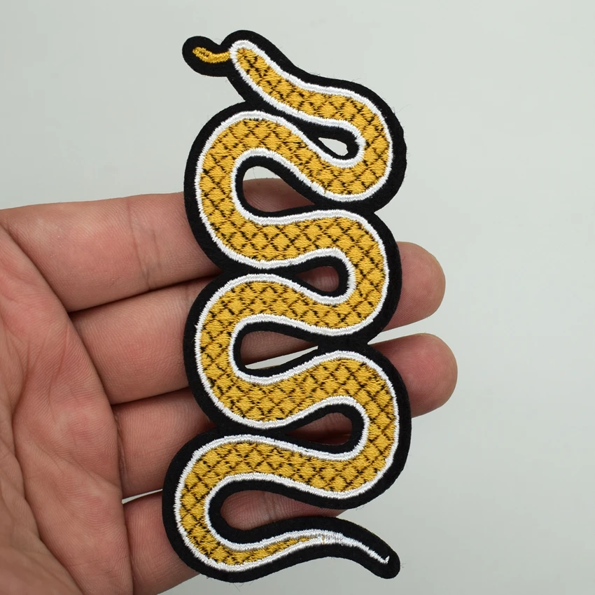 1 шт. Золотая нашивка Змея для одежды Железная на Бисероплетение куртка с