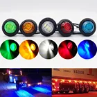 2 шт., круглые габаритные огни для грузовиков, 12 В, 3 светодиода, 34 дюйма