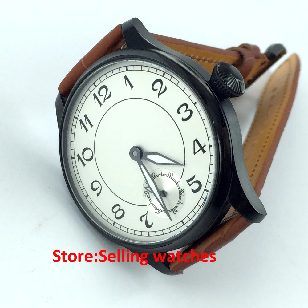 Parnis 6498 мужские часы с белым циферблатом 44 мм|watch men|watch men watchwatch watch |