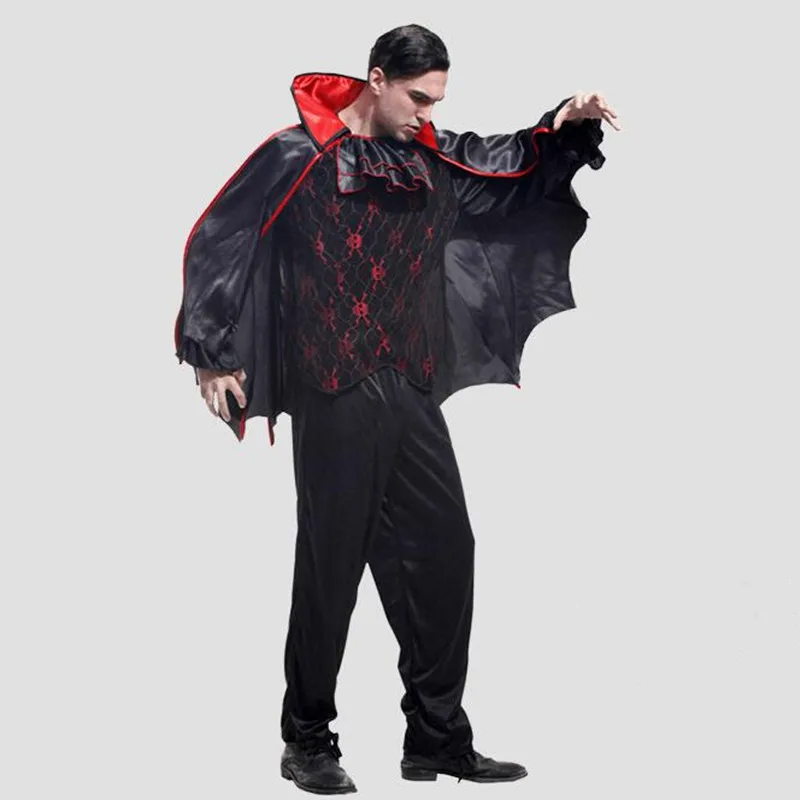 Новые костюмы вампира дьявола летучей мыши для детей взрослых семьи Маскарадные