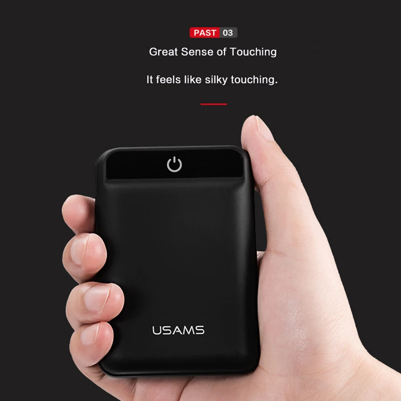 USAMS Универсальный 10000 мАч Внешний аккумулятор для xiaomi внешний iPhone 6 7 Samsung