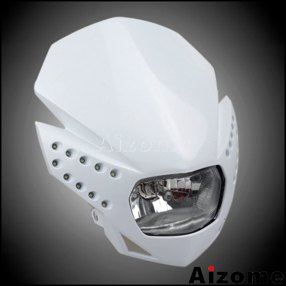 Универсальный обтекатель для передних фар мотоцикла H4 Yamaha Honda Suzuki Kawasaki WR YZ YZF KLX XR