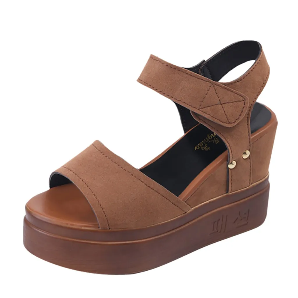 SAGACE Модные женские летние сандалии для отдыха на платформе с открытым носком и