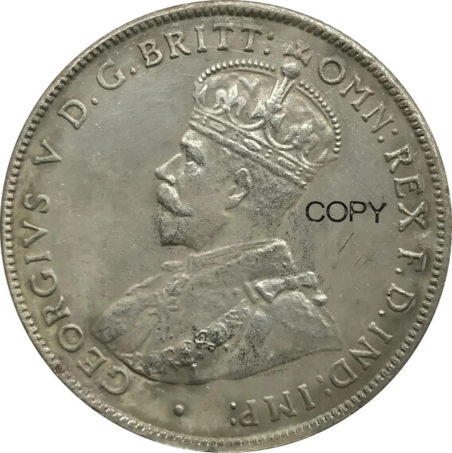 Австралия Джордж V 1927 год 1 Флорин два шиллинга Cuproickel посеребренные копии