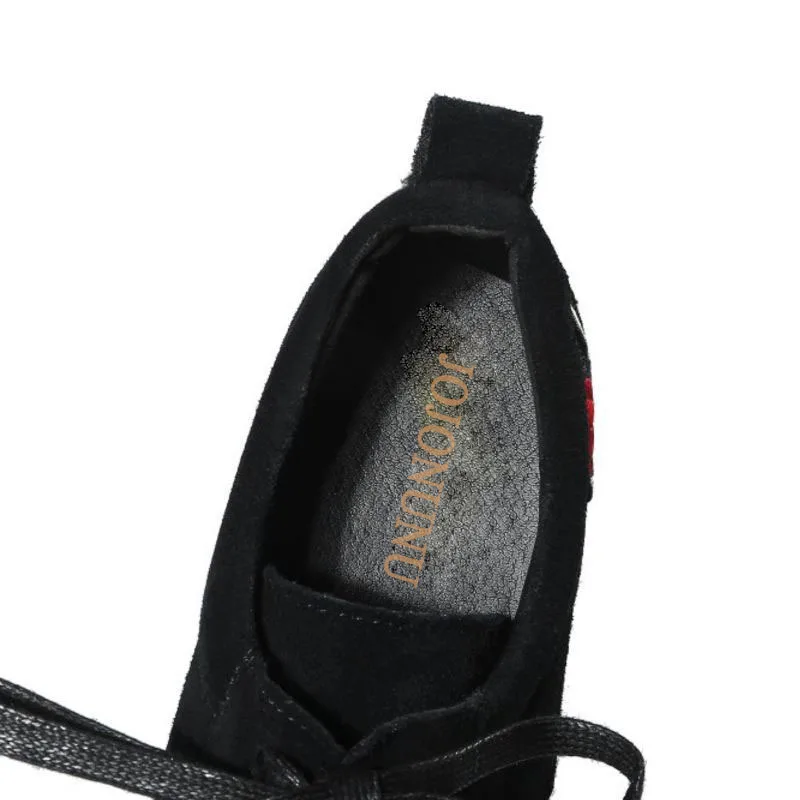 FITWEE/пикантные женские туфли на танкетке из натуральной кожи лодочки с