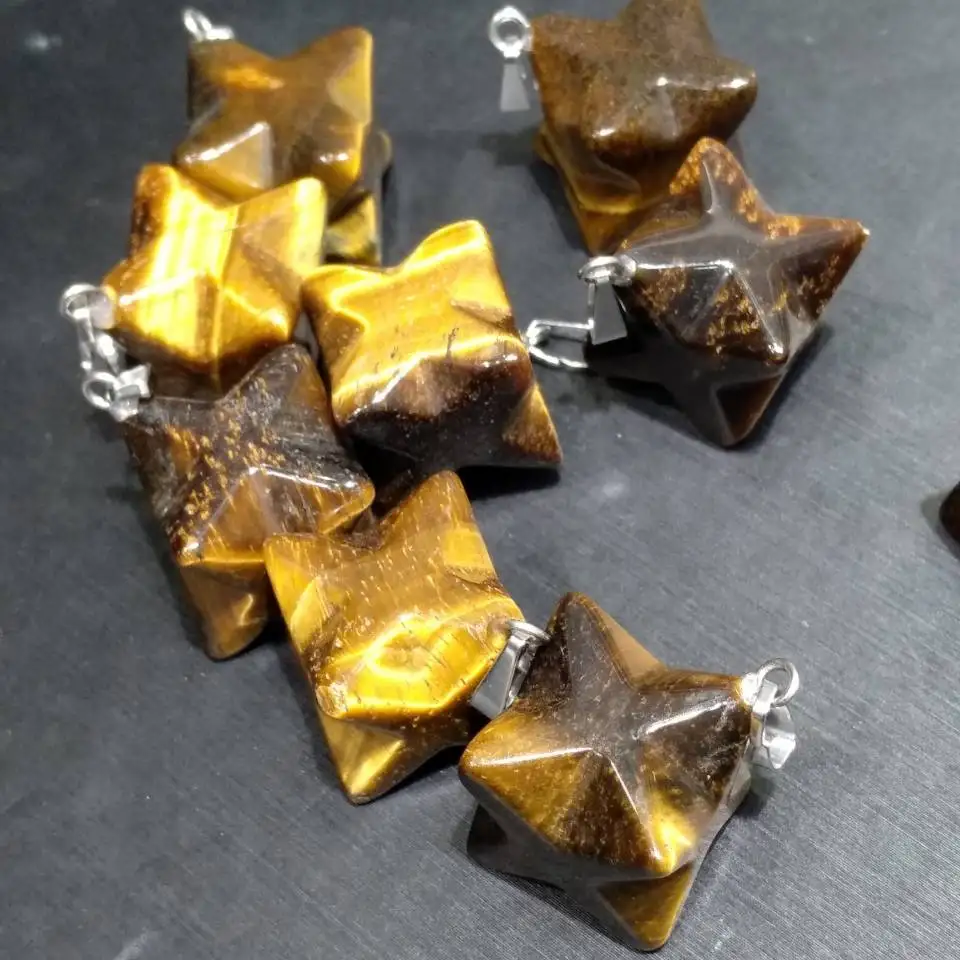 1 шт. Хрустальный кварцевый драгоценный камень Merkaba маятниковая подвеска амулет