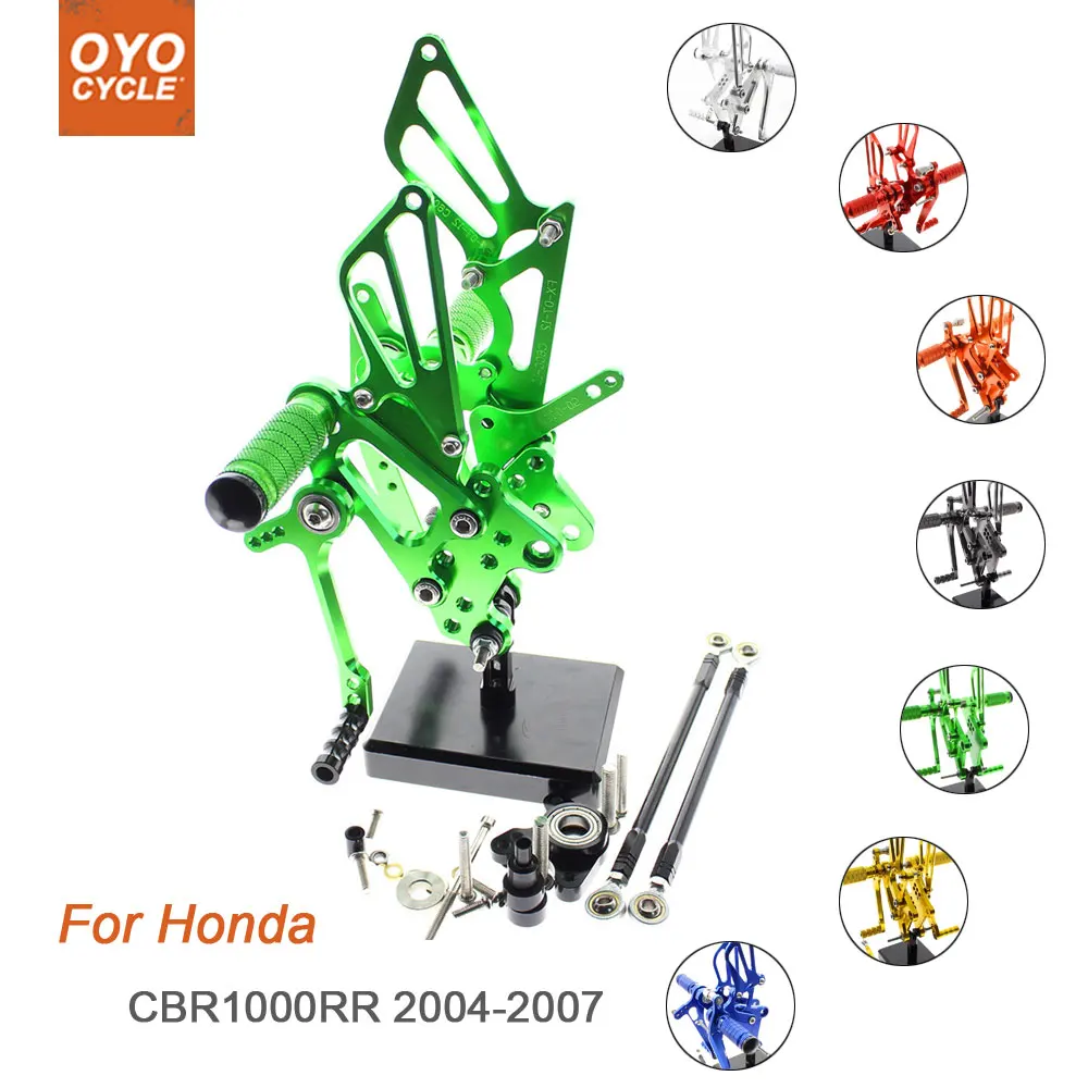 For Honda CBR1000RR 2004-2007 Motorcycle Rear Set Accessories CNC Adjustable Rearset Foot Pegs CBR 1000RR Rests Footpegs | Автомобили и