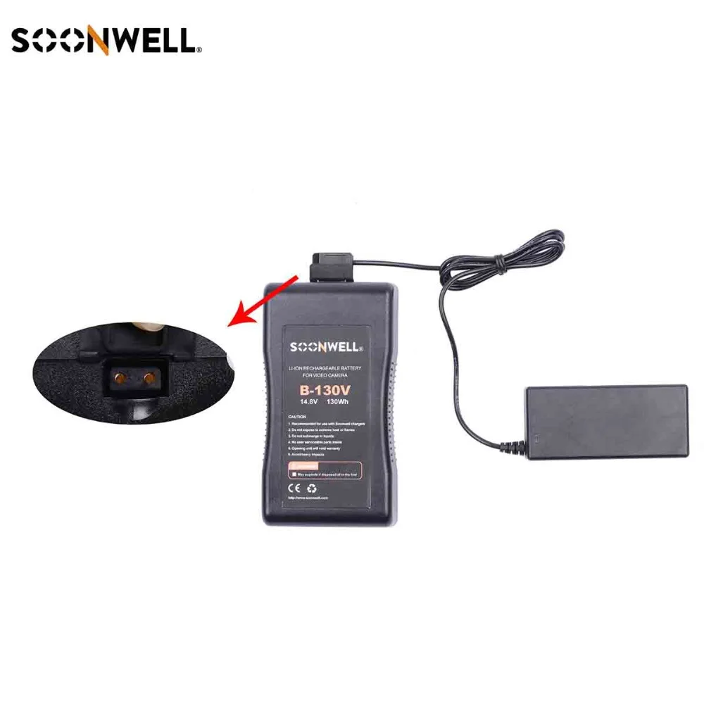 Soonwell B-130V литий-ионный Батарея Перезаряжаемые Батарея 130Wh 8.8Ah 14,4 V-lock Li-ion Батарея пакет v-образное крепление для фото-и видеосъемки