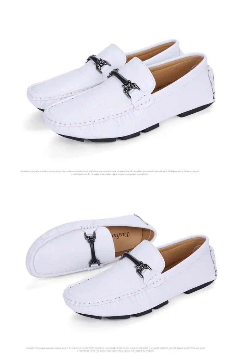 Zapato hombre; повседневная мужская обувь; Роскошная Брендовая обувь; коллекция года; мужские лоферы; мокасины; дышащие слипоны; обувь для вождения; цвет белый