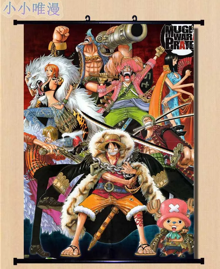 Japanese Hot Anime Decorative Pictures ONE PIECE Characters Cool Boy Whole Role Cosplay Home Decor Wall Scroll Poster | Дом и сад