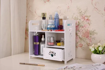 S DIY Корея ящик для косметики коробка для хранения косметики макияж Органайзер большой креативный Рабочий стол ванная комната водонепроницаемый стеллаж для хранения комод полка - Цвет: S