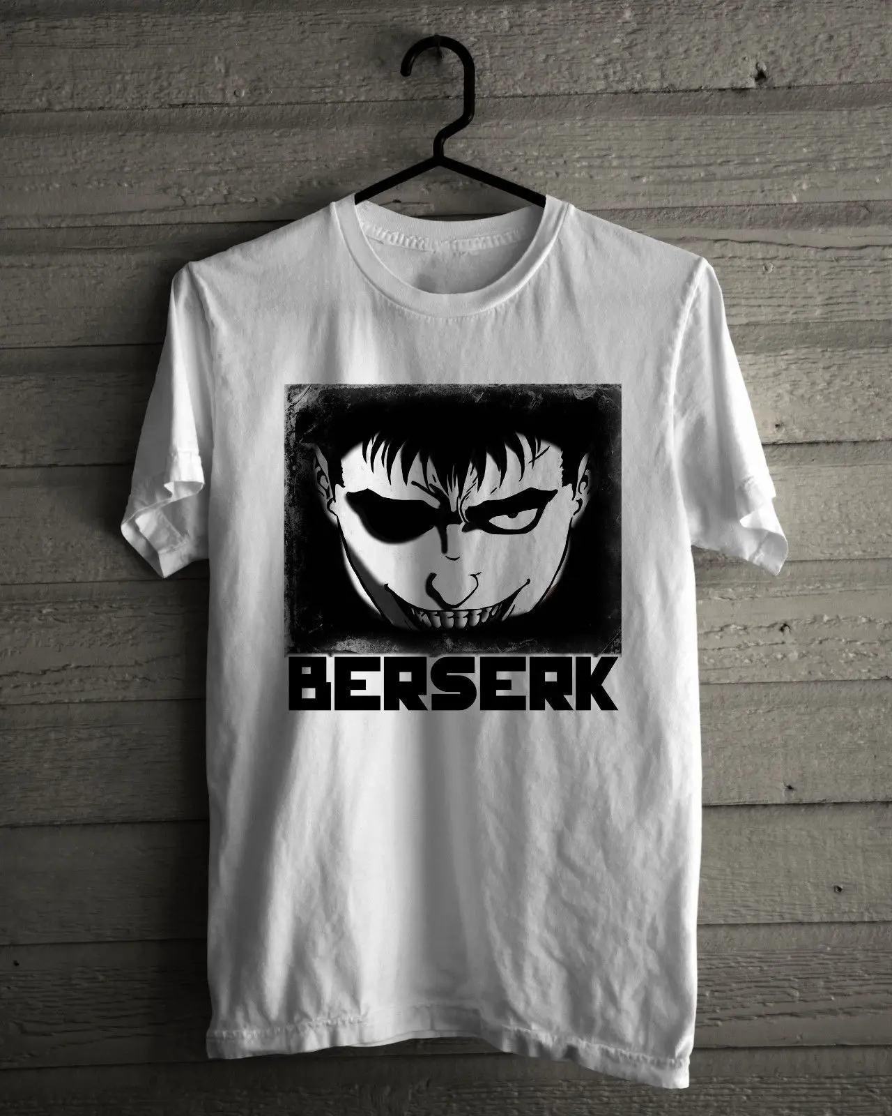 Футболка BERSERK серия японского аниме манга Мужская черная или белая футболка