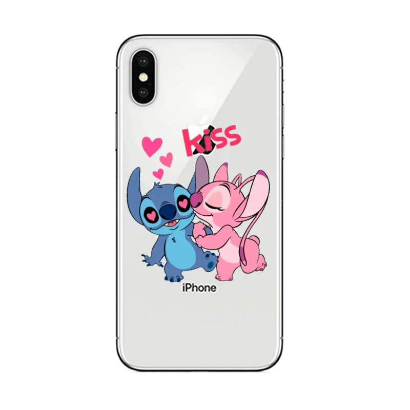 TPU Lilo Ститч чехол для телефона милый мультяшный Мягкий ТПУ силиконовый чехол для apple iPhone 6 6S SE 5 5S 7 8 Plus X XR XS MAX Модный чехол - Цвет: TPU