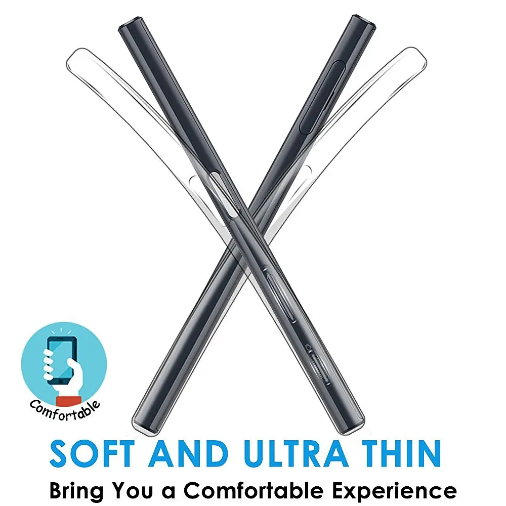 Гель тонкий чехол для sony Xperia XZ4 XZ3 XZ2 XZ1 L2 L1 XA3 XA2 XA1 ультра XR XZ компактный премиум мини