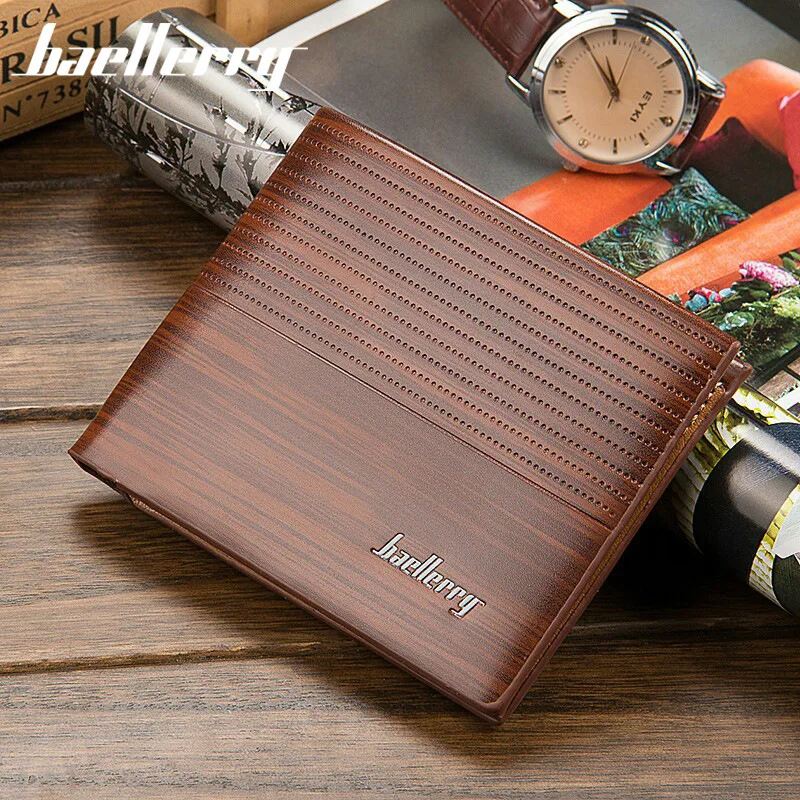 

high quality Men Wallet PU Leather Casual Wallet for Men Short Wallet Standard Wallets Card Holders Vintage Man Purse
