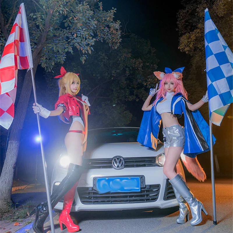 Fate/Extra CCC FGO Nero для косплея костюм Fate/большой заказ Tamamo no Mae Jacket шорты гоночные
