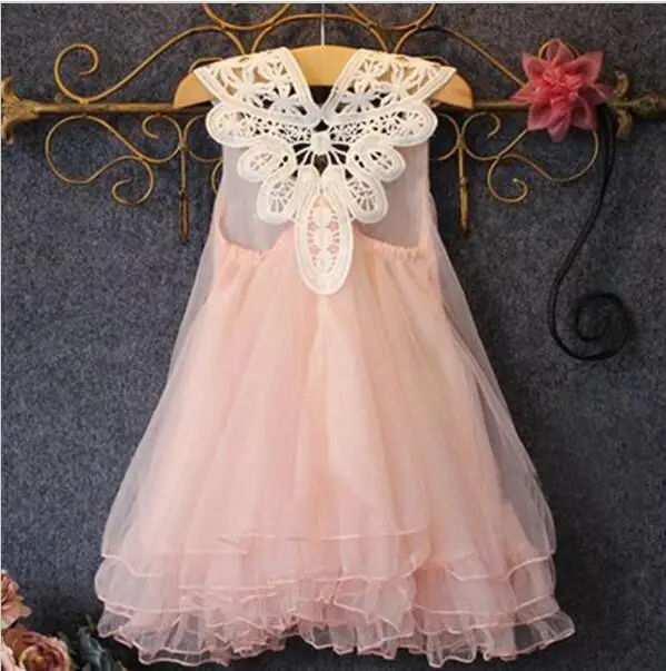 UNIKIDS одежда для маленьких девочек летние кружевные Детские платья принцессы с