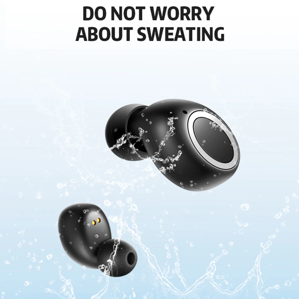 TWS Bluetooth гарнитура 3D V5.0 стерео чехол для переноски наушники с низким уровнем