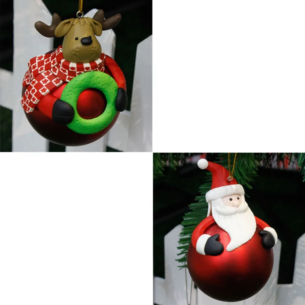 Рождественский кулон и капли украшения мягкий керамический шар мультяшный