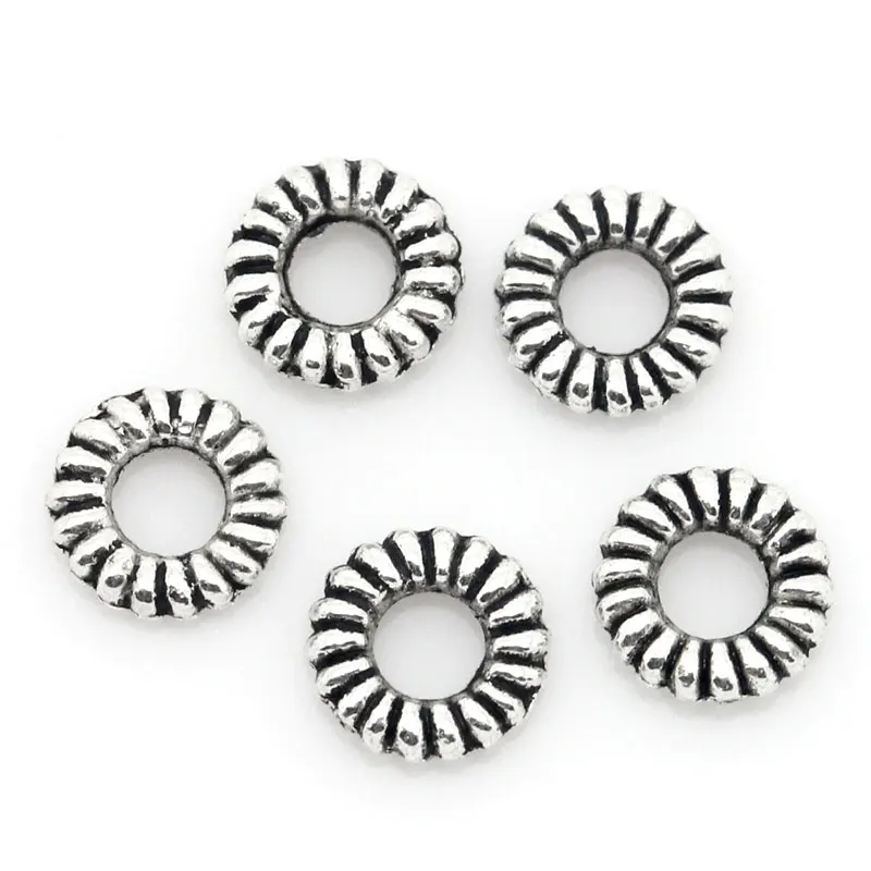 Бесплатная доставка новинка 2016 500 шт закрытые кольца в полоску серебряный тон 5 мм
