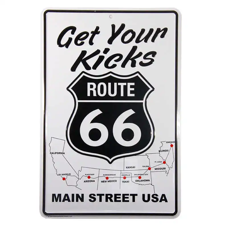 

Metal Tin signs Gas Station US Route 66 Vintage Home Decorative Bar Pub Rustic Wall Plaque Garage Bar Diner