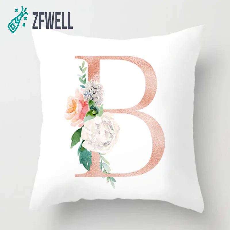 ZFWELL 1 шт./партия 45*45 см Английский алфавит узор подарок на день рождения диван