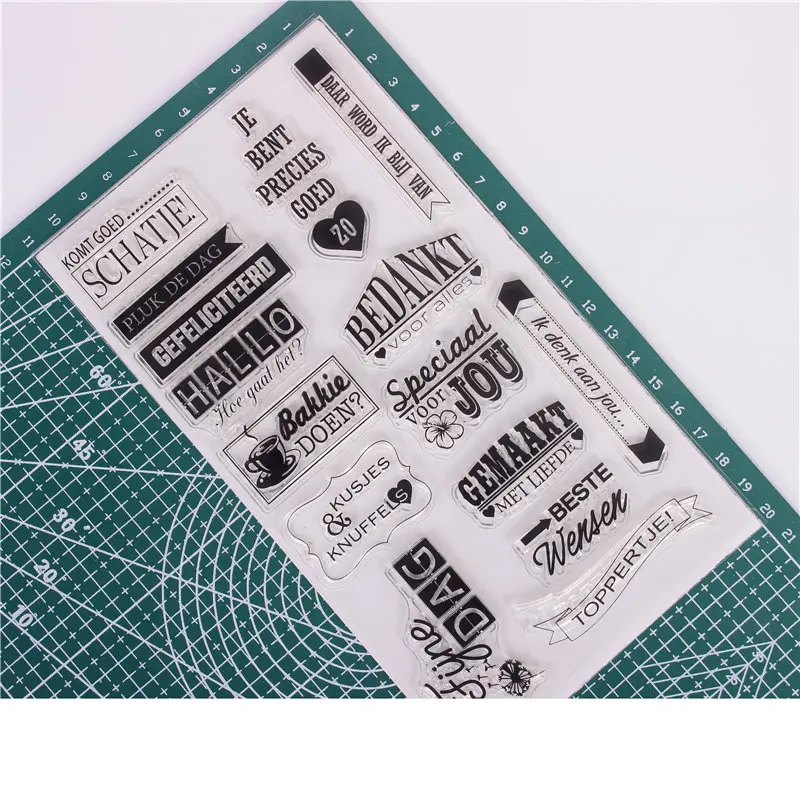 New Dutch Stamp Scrapbooking Alphabet Embossing Craft Silicone Transparent Stampstampons | Дом и сад
