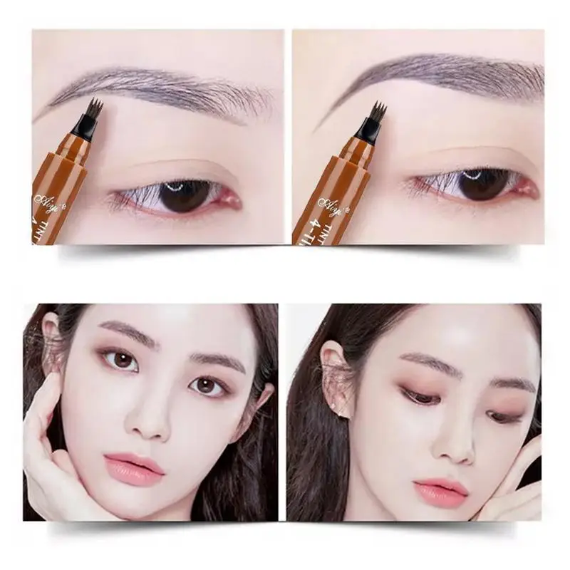 Microblading ручка для бровей водостойкая для формирования бровей Карандаш для татуировки хна для бровей легко носить макияж для глаз жидкая ручка для бровей