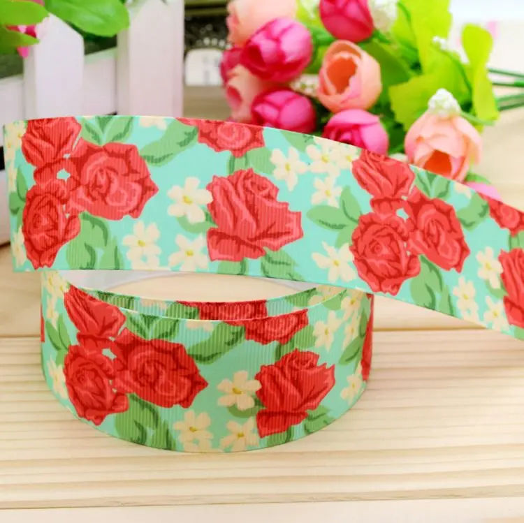 

DHK 1.5inch Free Shipping Flowers Printed Grosgrain Ribbon Hairbow Headwear Party Decoration Diy Wholesale OEM 38mm P5264